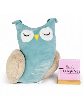Tiny Dreamers OWL TEAL Pillow Animal Bird Toy Very Soft 15" Stuffed Plush